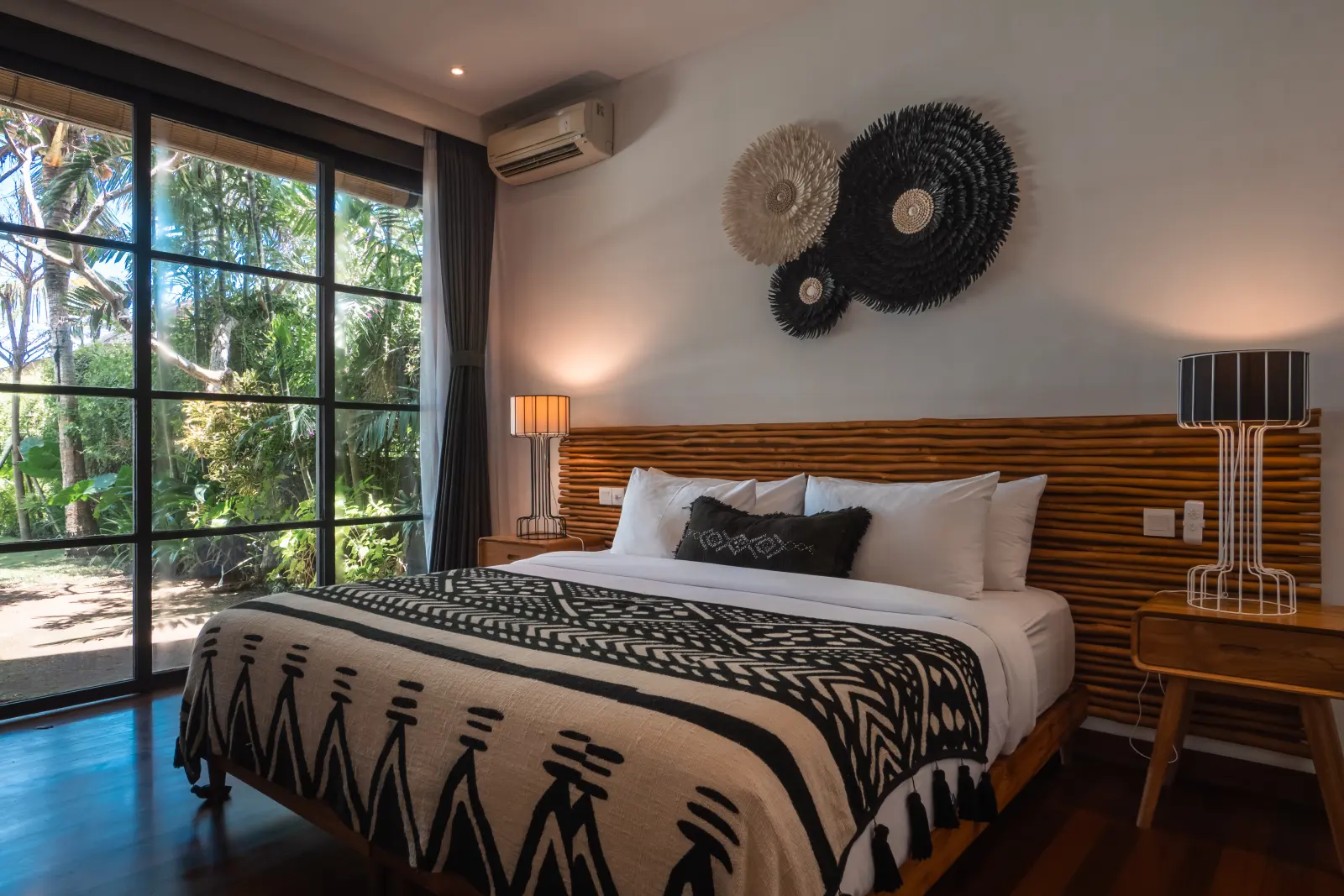 Garden-facing king bedroom at Villa Lux Bali